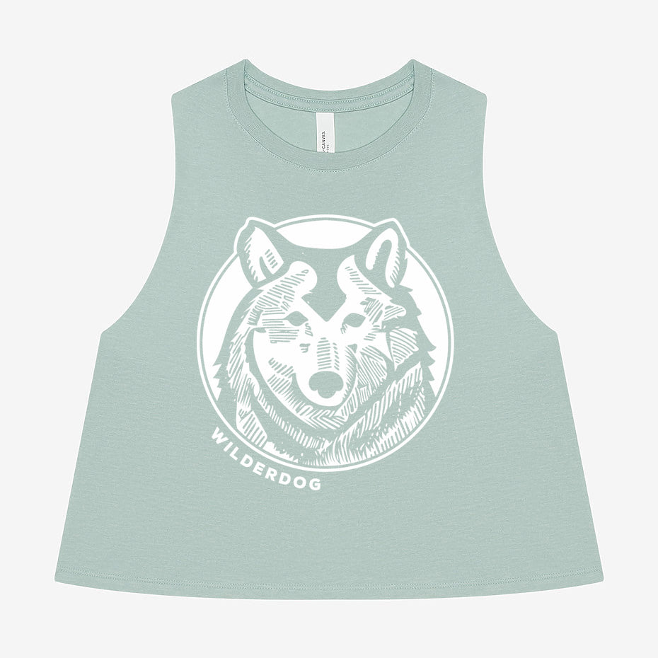 Wilderdog Wolf Cropped Racerback Tank