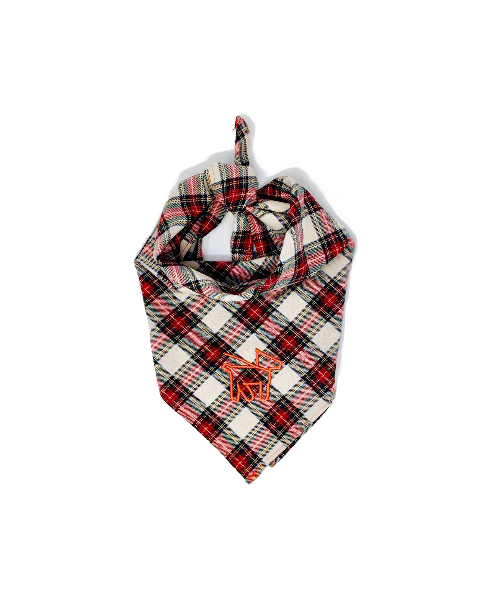 dog bandana in red plaid