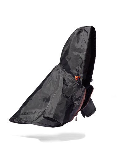 nylon rainbreaker in black