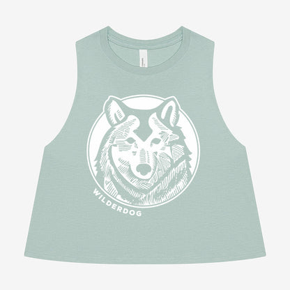 Wilderdog Wolf Cropped Racerback Tank