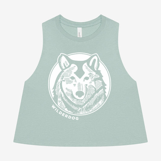 Wilderdog Wolf Cropped Racerback Tank
